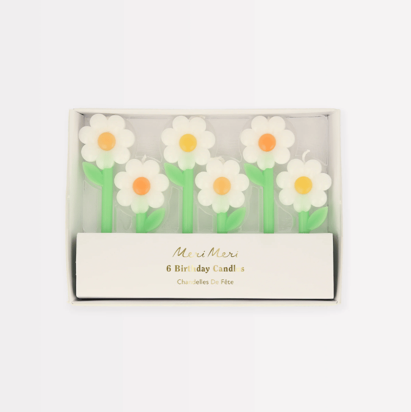 Meri Meri - Daisy Candles - Papatya Mumlar (x6) 275432