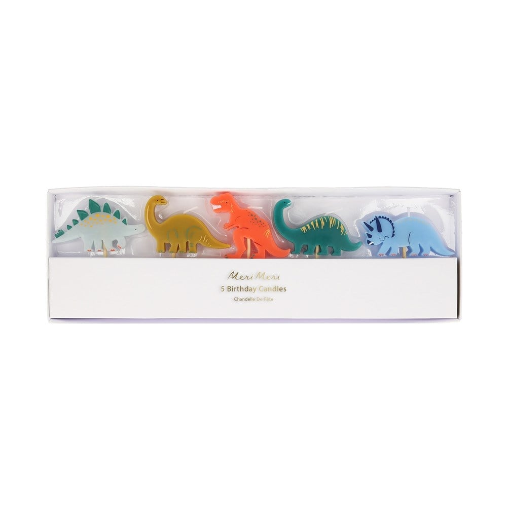 Meri Meri - Mini Dino Candles - Mini Dinozor Mumlar - 5'li 267925
