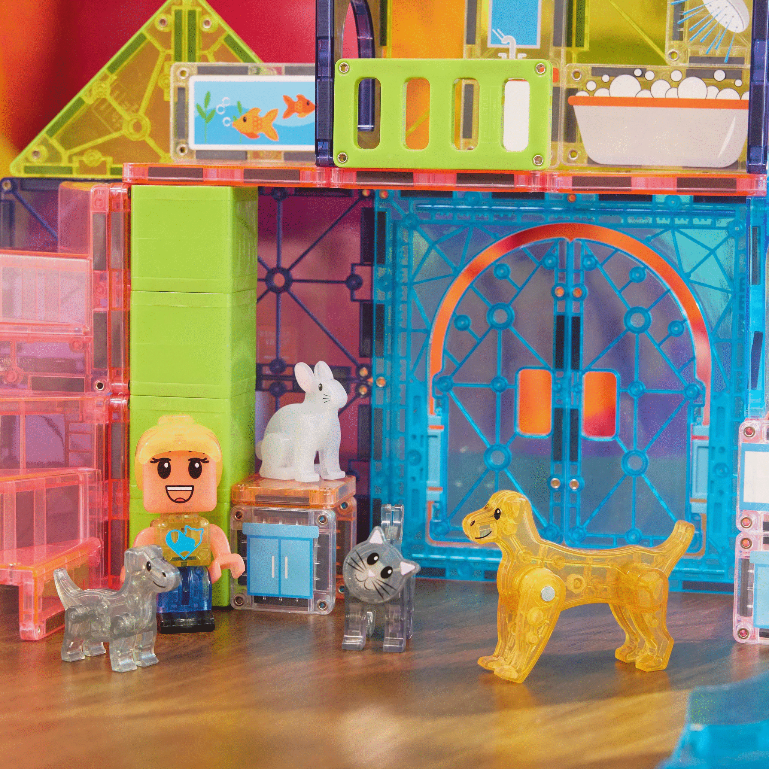 MAGNA-TILES® - Pet Playhouse Manyetik Bloklar - 50 Parça