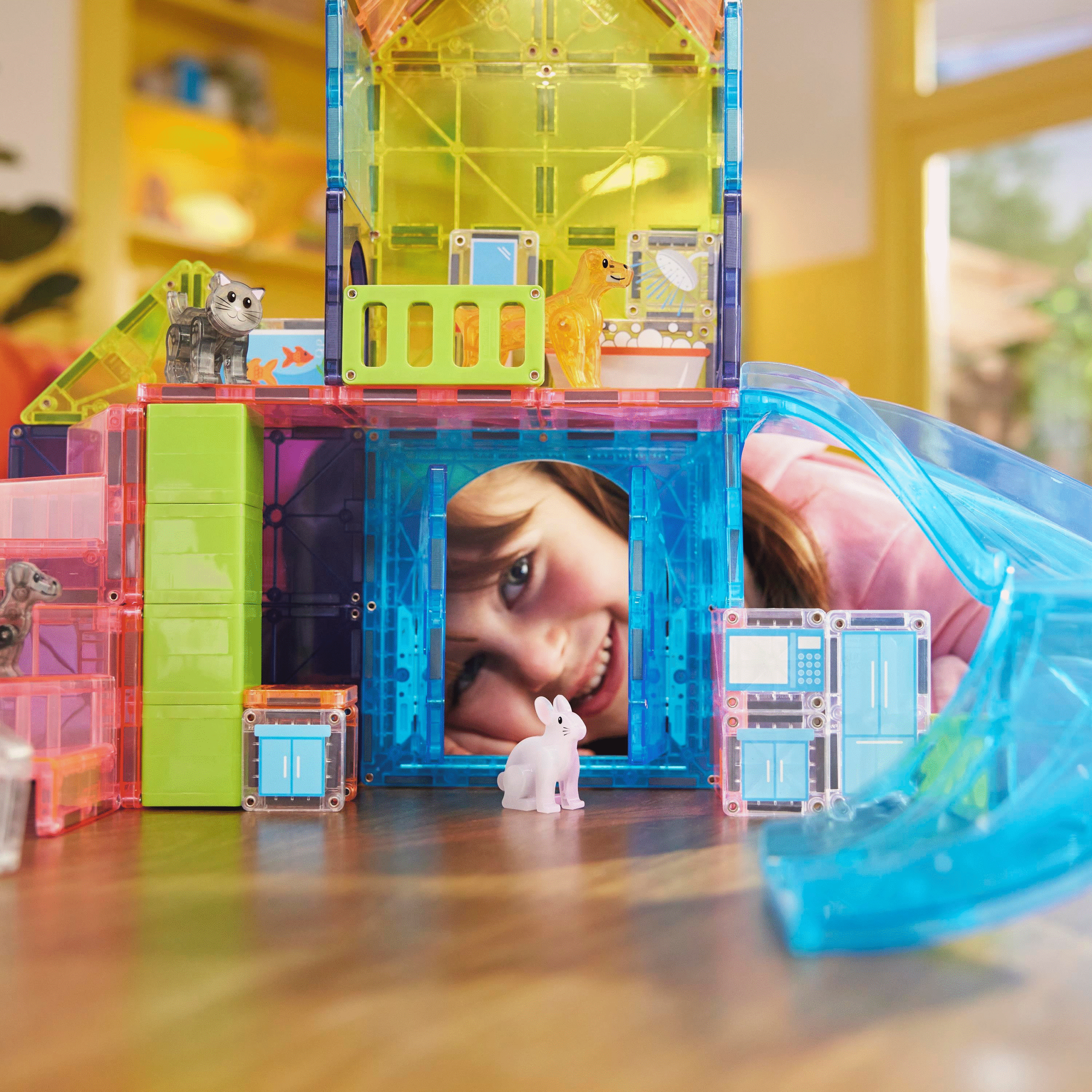 MAGNA-TILES® - Pet Playhouse Manyetik Bloklar - 50 Parça